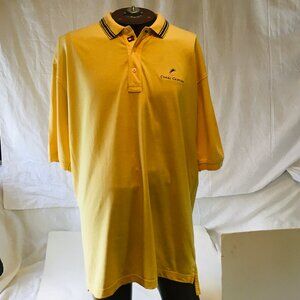 Mens Tommy Hilfiger Coral Canyon Golf Short Sleeve Yellow Polo Shirt Size XL